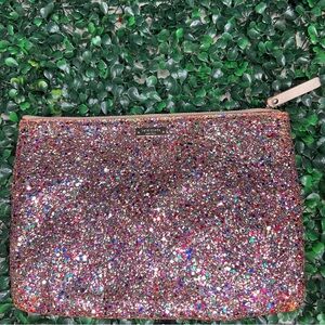 Kate Spade Gia Pouch Glittering Multicolor Clutch Cosmetic Bag